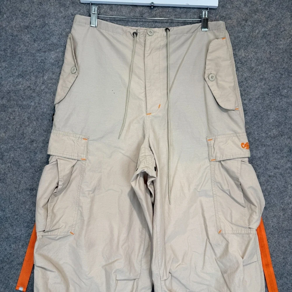 Vintage Caffeine Nylon Blend Cargo Pants Adult XS (29x30) Rave Skater Techno 90s